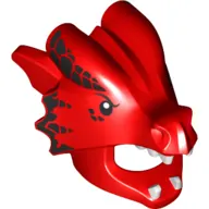 Costume / Mask, Dragon with Black Scales, White Teeth print