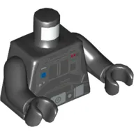 Torso Armor with Control Panel and Belt Print, Black Arms and Hands