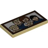 Tile 2 x 4 with Family Portrait Print
