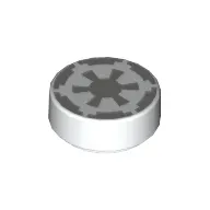 Tile Round 1 x 1 with Imperial Logo print