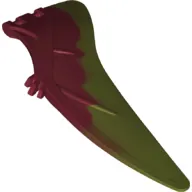 Animal Body Part, Dinosaur, Pteranodon Wing, Left with Marbled Olive Green Edge