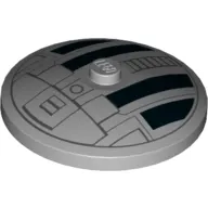 Dish 4 x 4 Inverted [Radar] with TIE-Fighter Technic Print