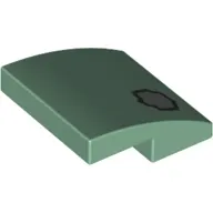 Brick Curved 2 x 2 x 2/3 with Bullet Hole, Scratch print