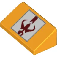 Brick Sloped 30° 1 x 2 x 2/3 with Red Symbol Boba Fett print