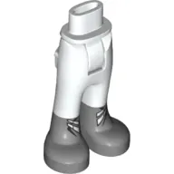 Minidoll Hips and Trousers with Back Pockets and Light Bluish Gray Boots, White Laces Print
