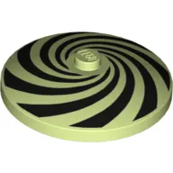 Dish 4 x 4 Inverted [Radar] with Black Spiral Lines print