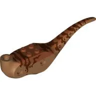 Animal Body Part, Dinosaur, Stygimoloch Body with Dark Orange and Reddish Brown Markings Print