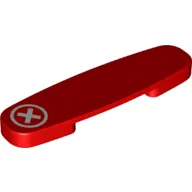 Duplo Train Action Plate with White Cross in Circle Print, Stop Action