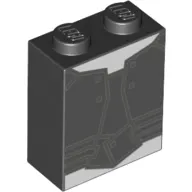 Brick 1 x 2 x 2 with Inside Stud Holder with Gamora Suit print