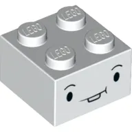 Brick 2 x 2 with Face, Black Eyes, Bucked Tooth print