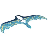 Wings, with Dark Blue, Medium Azure, Blue and Yellow Lightning Print