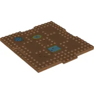 Plate Special 16 x 17 x 2/3 with 1 x 4 Recessed with Wood Grain, Paw Prints, Rugs and Dog Bed print