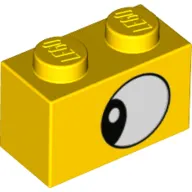 Brick 1 x 2 with Large Eye print