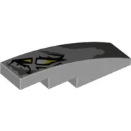 Brick Curved 4 x 1 No Studs with Dragon Eye print [Stud Holder with Symmetric Ridges]