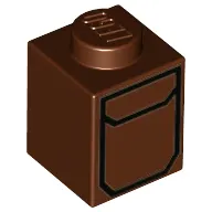 Brick 1 x 1 with Jacket Pocket print
