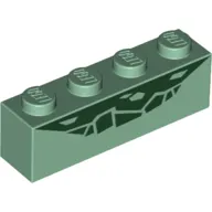 Brick 1 x 4 with Raptor Scale print