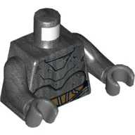 Torso Droid Panels and Circuitry with Peeling Paint Print (RA-7), Pearl Titanium Arms, Dark Bluish Gray Hands
