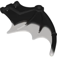 Creature Body Part, Dragon / Thestral Wing with Bar Connection and Marbled Trans-Brown Pattern