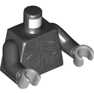 Torso, Light Bluish Gray Lines, Creases, Folds Print, Black Arms, Light Bluish Gray Hands