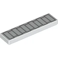 Tile 1 x 4 with Light Bluish Grey Rectangles print