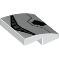 Brick Curved 2 x 2 x 2/3 with Stormtrooper Breathing Mask print