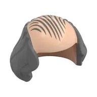 Hair, Bald Top, Long Grey Sides, Combover Print