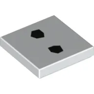 Tile 2 x 2 with 2 Black Dots print
