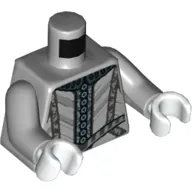 Torso Robe, Grey Belts Print, Light Bluish Gray Arms, White Hands