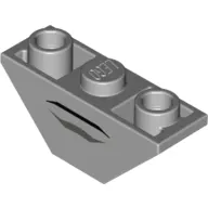 Brick Sloped Inverted 45° 3 x 1 Double with 2 Blocked Open Studs with Black/Dark Bluish Grey Line