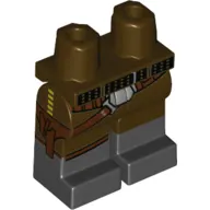 Hips with Dark Brown Legs and Black Boots Pattern with Black belt, Reddish Brown Holster, Gray Belt Buckle