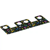 Hipwear Skirt, 4 Holes with Multi-color Stars and Shapes Print [10mm]