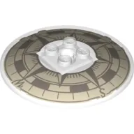 Dish 6 x 6 Inverted (Radar) with Solid Studs and Detailed Compass Rose Pattern [Solid Studs]