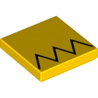 Tile 2 x 2 with Black Zigzag Print (Homer Simpson's Hair)