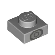 Plate 1 x 1 with Dark Grey Hexagon Print