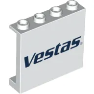 Panel 1 x 4 x 3 [Side Supports / Hollow Studs] with 'Vestas' Print