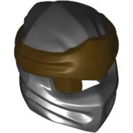 Wrap with Long Back Knot, Dark Brown Band Pattern