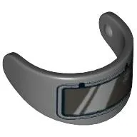 Headwear Accessory Visor For Standard Helmet with Rectangular Window Print