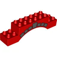 Duplo Brick 2 x 10 x 2 Arch with Dark Bluish Grey Stone Arch Print