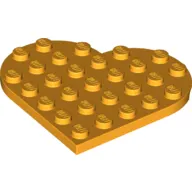 Plate Angled 6 x 6 Heart Shape