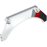Technic Panel Car Mudguard Arched 13 x 2 x 5 with Grille Print Model Left Rear Side