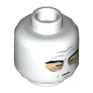 Minifig Head Darth Vader, Closed Eyes, Wrinkles, Bags under Eyes Print