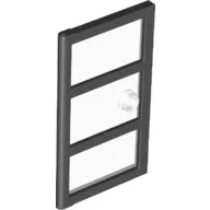 Door 1 x 4 x 6 with 3 Panes and Stud Handle with Trans-Clear Glass