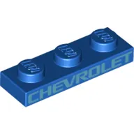 Plate 1 x 3 with White 'Chevrolet' print