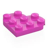 Plate Angled 3 x 3 with Heart Shape