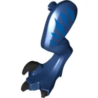 Animal Body Part, Dinosaur, Raptor Leg, Left, with Pin, Black Claws, Blue Stripes