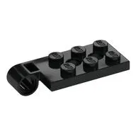 Hinge Plate 2 x 4 with Pin Hole with 2 Holes - Top