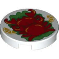 Tile Round 2 x 2 with Crabs print