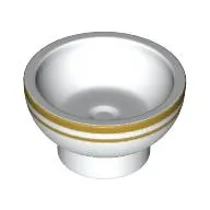 Equipment Dish / Bowl with 2 Gold Stripes Around Rim Print