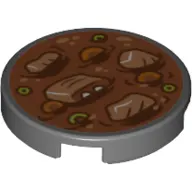 Tile Round 2 x 2 with Meal/Stew/Soup print