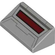 Brick Sloped 30° 1 x 2 x 2/3 with AT-AT Front Panels and Dark Red Slot Print [AT-AT Head]
